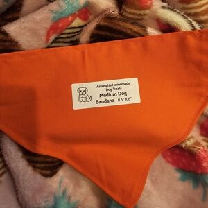 Ashleigh's Homemade Dog Bandana - Vibrant Orange